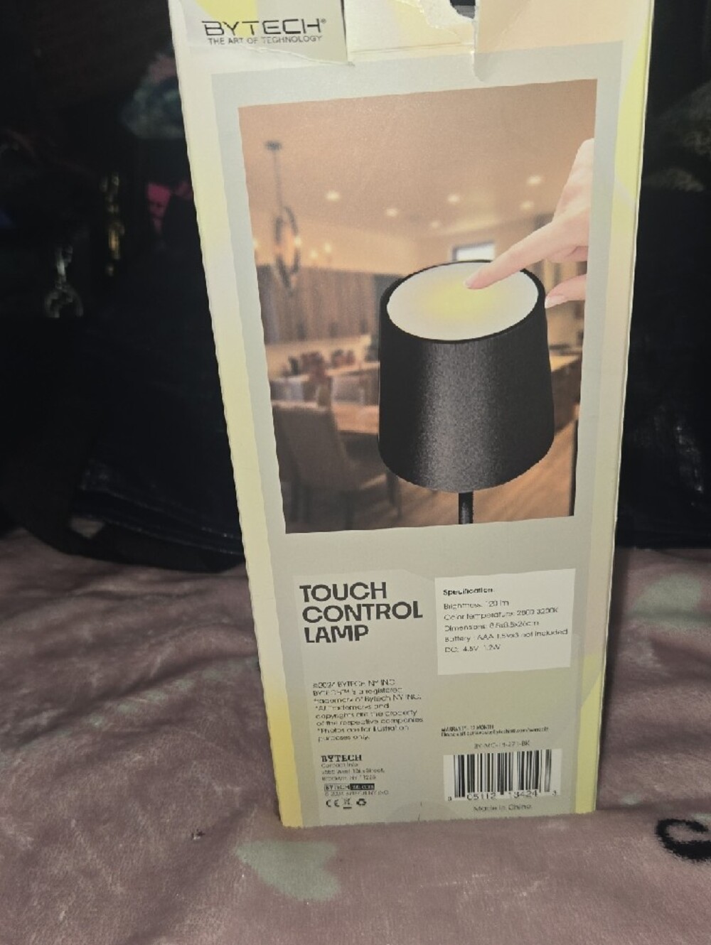 Black Touch Control LED Table Lamp - Black - Picture 5 of 6